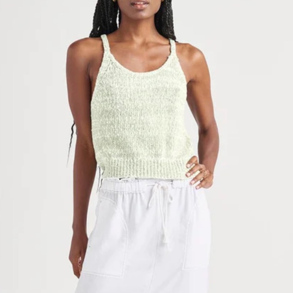 Splendid Women's XL Penny Sweater Tank Top Green NWT $128